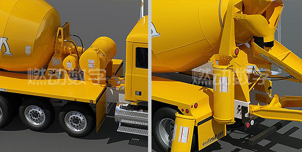 混凝土攪拌車(chē)三維動(dòng)畫(huà)